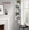 VASAGLE Corner Shelf Wall Mount, 5-Tier Floating Corner Bookshelf, Plant Shelf for Bedroom, Living Room, Bathroom, Home Office 2