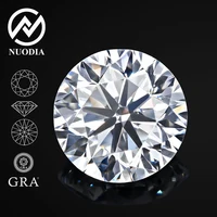 GRA Certified Super White D Color Moissanite Stone Round Cut 5.0mm to 12.0mm VVS1 Pass Diamond Tester with Certificate