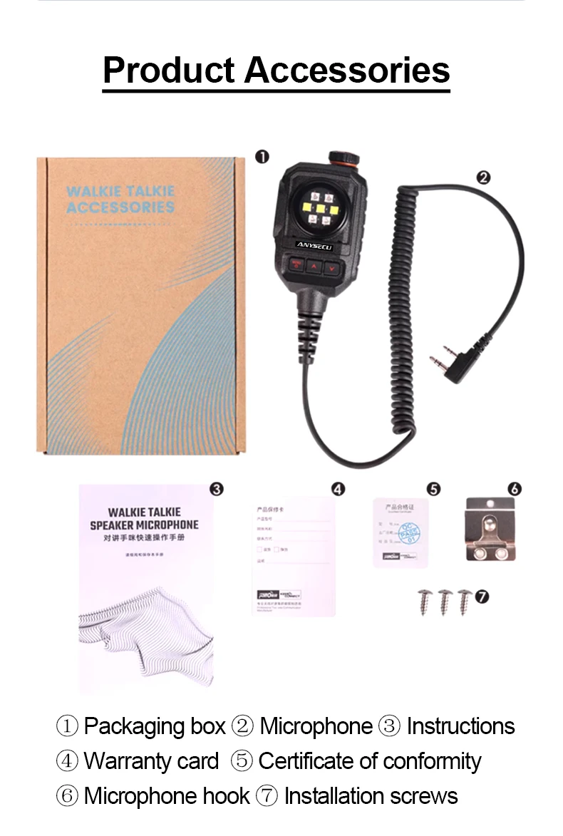 Shoulder Microphone Type-C Connector with Strobe Light for SenHaix GT-12 W8Pro