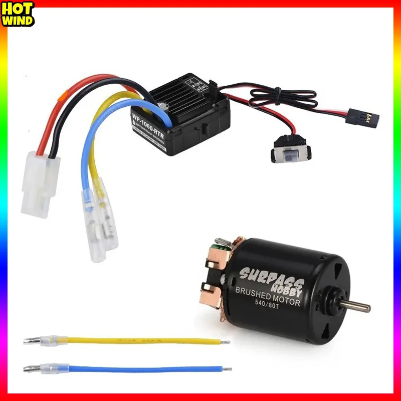 

Chaoyue Wang 540 21/27/35/45/55/80t Brushed Motor And Wp-1060-rtr 60a Electrically Adjustable Esc Carbon Brush Motor