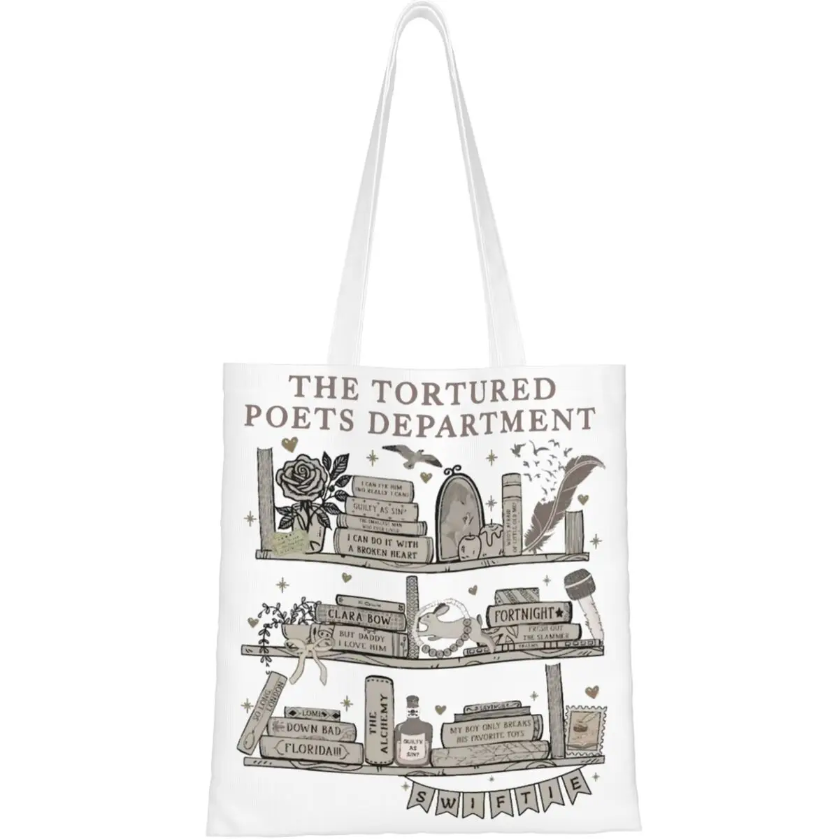 

Swiftie TS All's Fair In Love And Poetry Women Bag Canvas Tote Handbag The Tortured Poets Department TTPD Grocery Bag