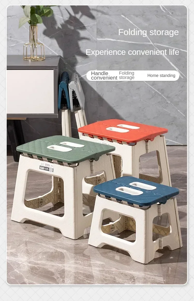 Description Picture 4 of itemOutdoor Folding Stool Portable Household Plastic Small Stool Outdoor Fishing Camping Stool Stall Children Small Bench Gifts