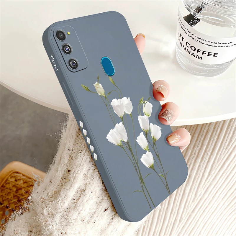 Luxury Flower Soft Silicone Phone Back Cover Case