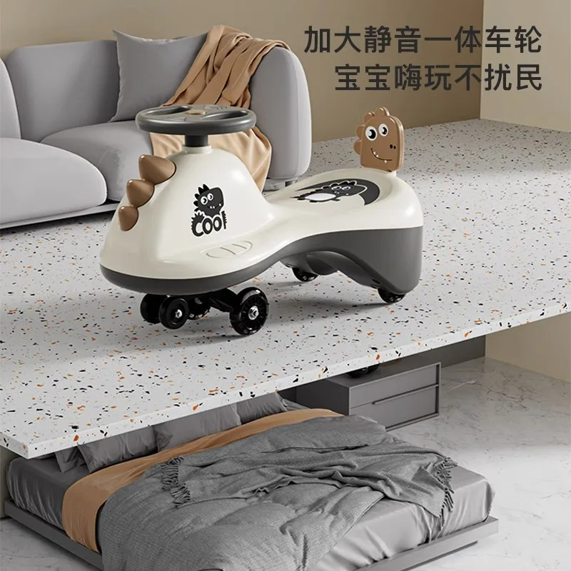 Children's Twist Car 1-3-year-old Boys and Girls' Yoyo Car Adult Can Sit Anti Roll Rocking Toy Yoyo