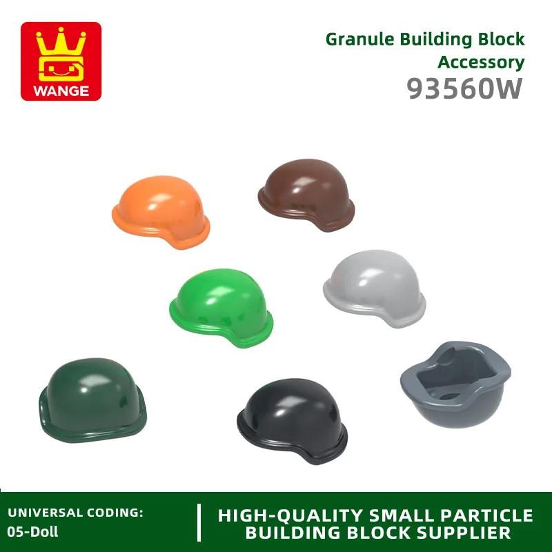 

20 Pcs/lot Military Cap With Square Head Block Moc Color Accessories Compatible with 93560W Brick DIY Children's Toy Assembly