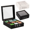 Wood Tea Bag Storage Box with Clear Lid 9 Compartments Square Container Desktop Jewelry Organizer Tea Box Case 1