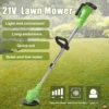 21V Electric Lawn Mower High Power Cordless Grass Trimmer Portable Electric Weed Eater Rechargeable Battery Home Garden Tools 5