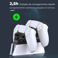 PS5 Type-C DualSense Charging Station Dual Charging Dock Charger Stand for PlayStation 5 DualSense Wireless Game Controller 4