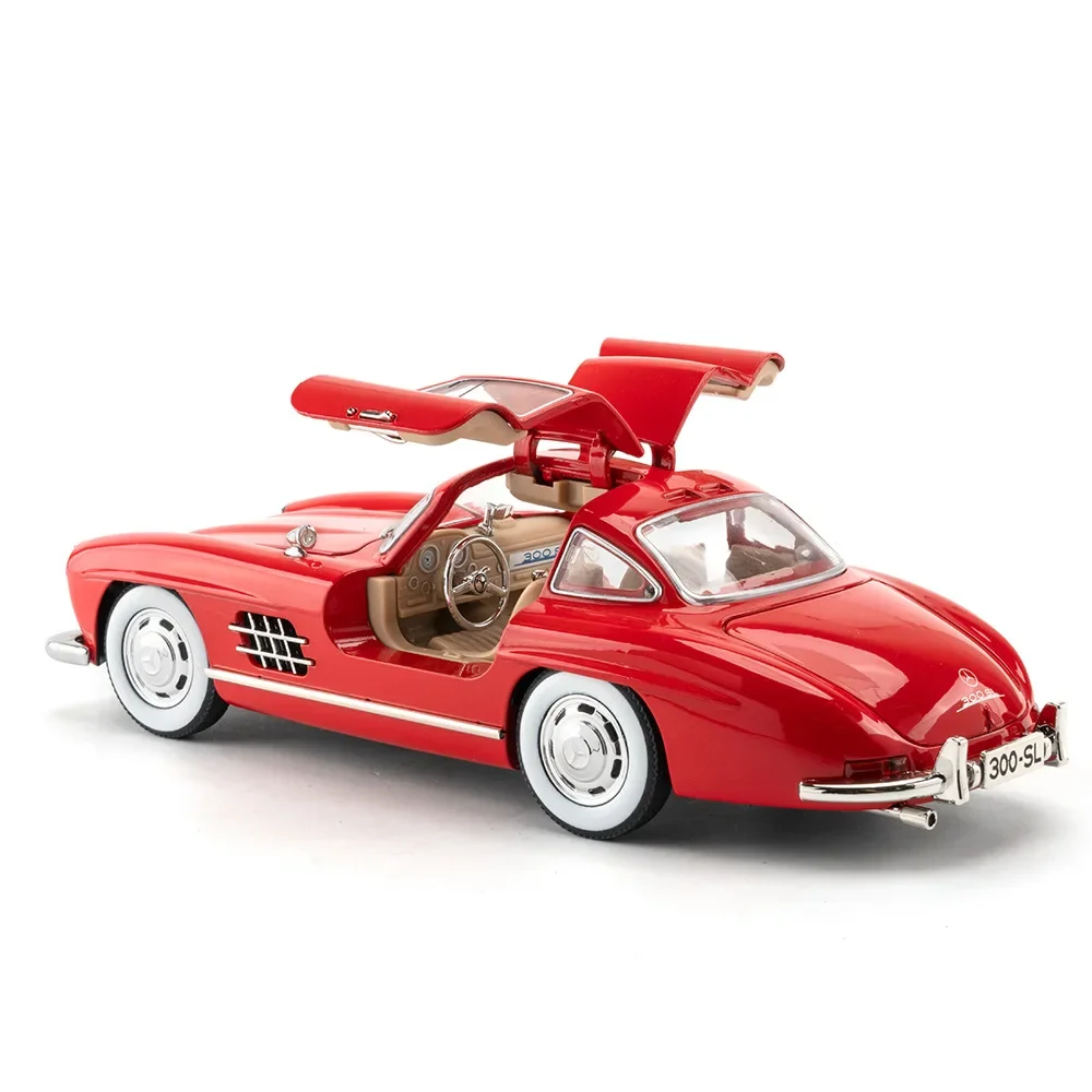 1:24 Mercedes-Benz 300SL Vintage car Alloy Car Model Sound