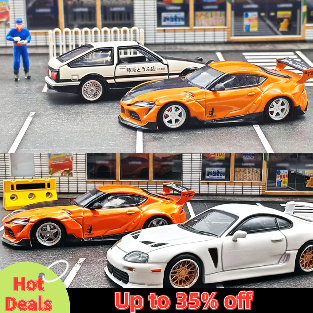 High-Quality 1/64 Scale Model Car Wheels with Rubber Tire and Metal Rims