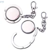 Fashion Simple Round Metal Folding Bag Hook Holder Portable Handbag Hooks Keychain Table Side Hangers Multipurpose Non-Slip Hook 3