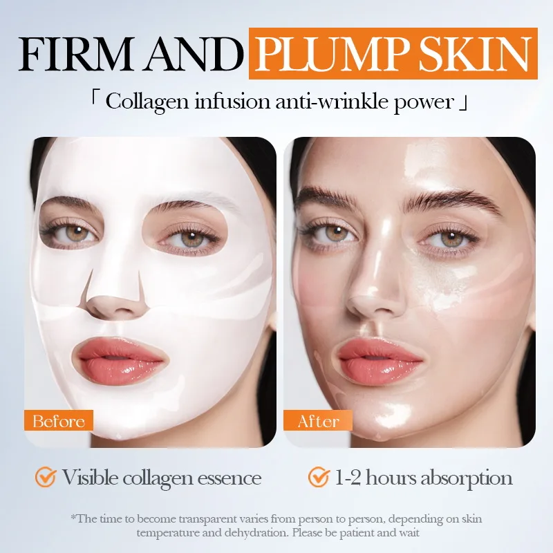 5pcs SADOER Snail Collagen Anti-Aging Face Mask Moisturizing Anti Wrinkles Whitening Facial Masks Skin Care Cosmetics