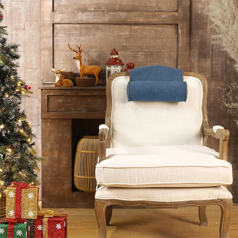 Description Picture 6 of item1PC Headrest Pillow Cushion Memory Foam Chair Pad Fleece Plush Pillow Neck Couch Neck Head Support Travel Recliner Sofa Armchair