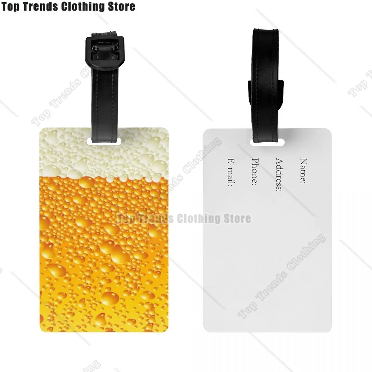 Beer Water Luggage Tag Travel Bag Suitcase Privacy Cover ID Label