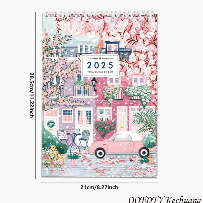32GC 2025 교수형 벽 월 달력 플래너 01/2025  12/2025 사무실 학교
