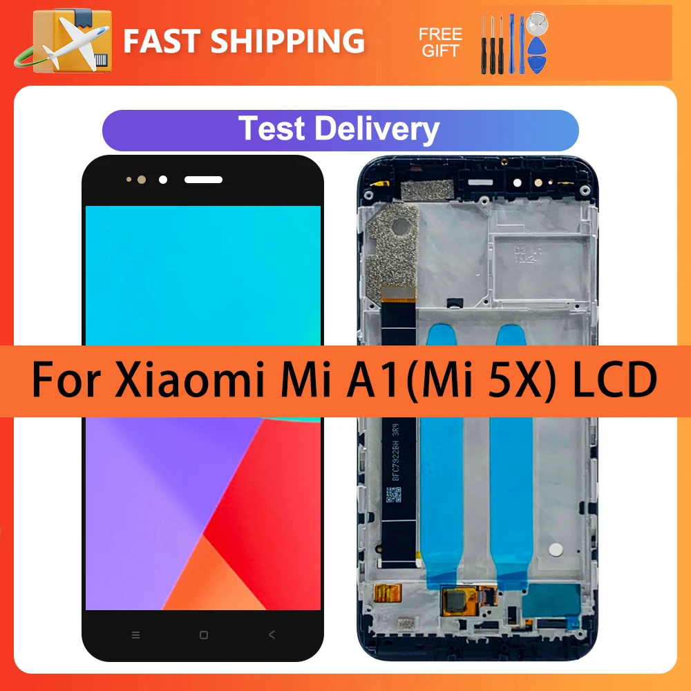 

ЖК-дисплей 5,5 дюйма для Xiaomi Mi A1, сенсорный экран, дигитайзер в сборе, Замена с рамкой для Xiaomi Mi 5X, MiA1, Mi5X, MDG2, MDI2