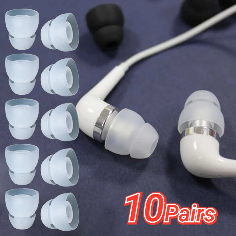 1510PairsSoftSiliconeReplacementEarbudsAntidropInEarEarphone
