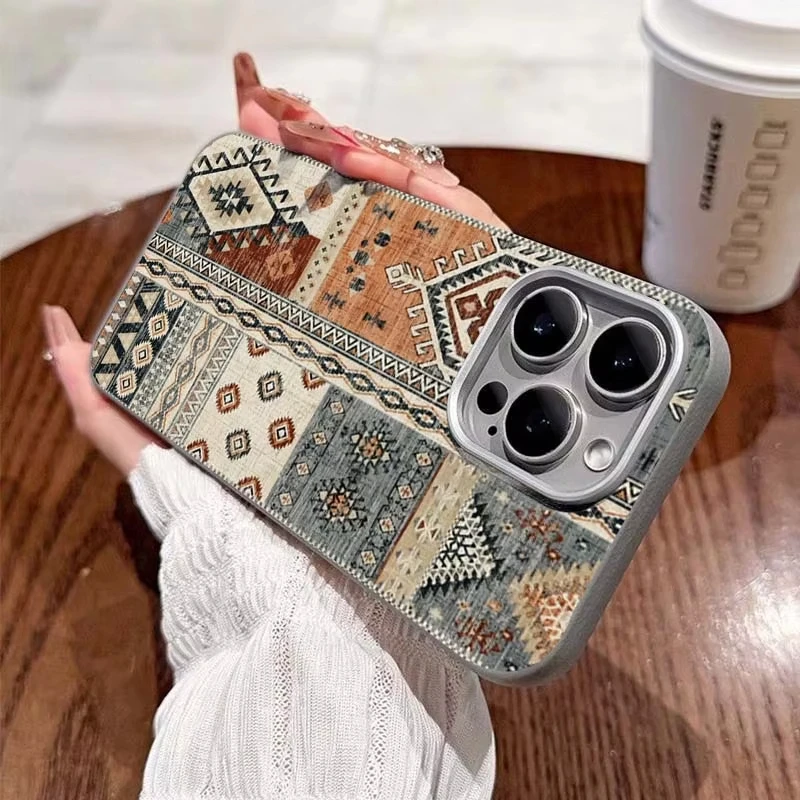 Vintage Grid Design Phone Case, Slim and Stylish Protector