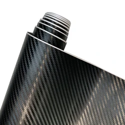 Matte Black Waterproof Vinyl Wrap - 50cmx200cm (3D Carbon Fiber)