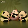 Cute Cartoon Panda Silicone Lamp USB Rechargeable  Night Light Timing Function Desk Lamp Bedside Decor Children light Toy Gift 1