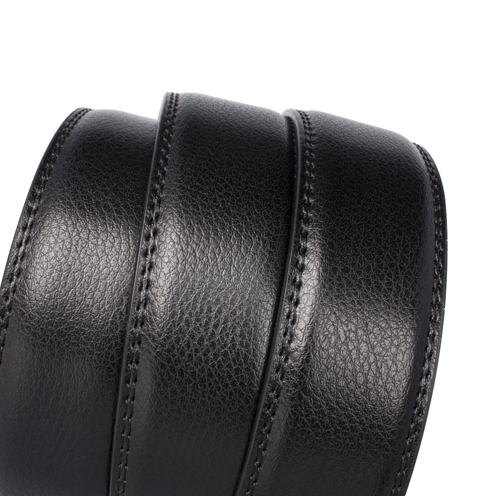 Hohe Qualität 3,5 cm Breite Luxus Männer Keine Schnalle Gürtel Rindsleder Gürtel Ohne Automatische Schnalle Luxus Marke Herren Ratsche gürtel – Detail 10