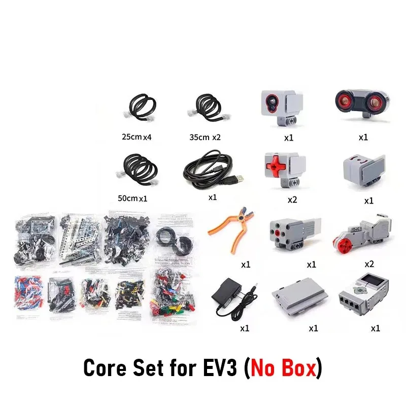 교육 보조 로봇 빌딩 블록 교육 코어 세트 부품, EV3 45544 45560 부품 패키지, DIY 장난감 선물