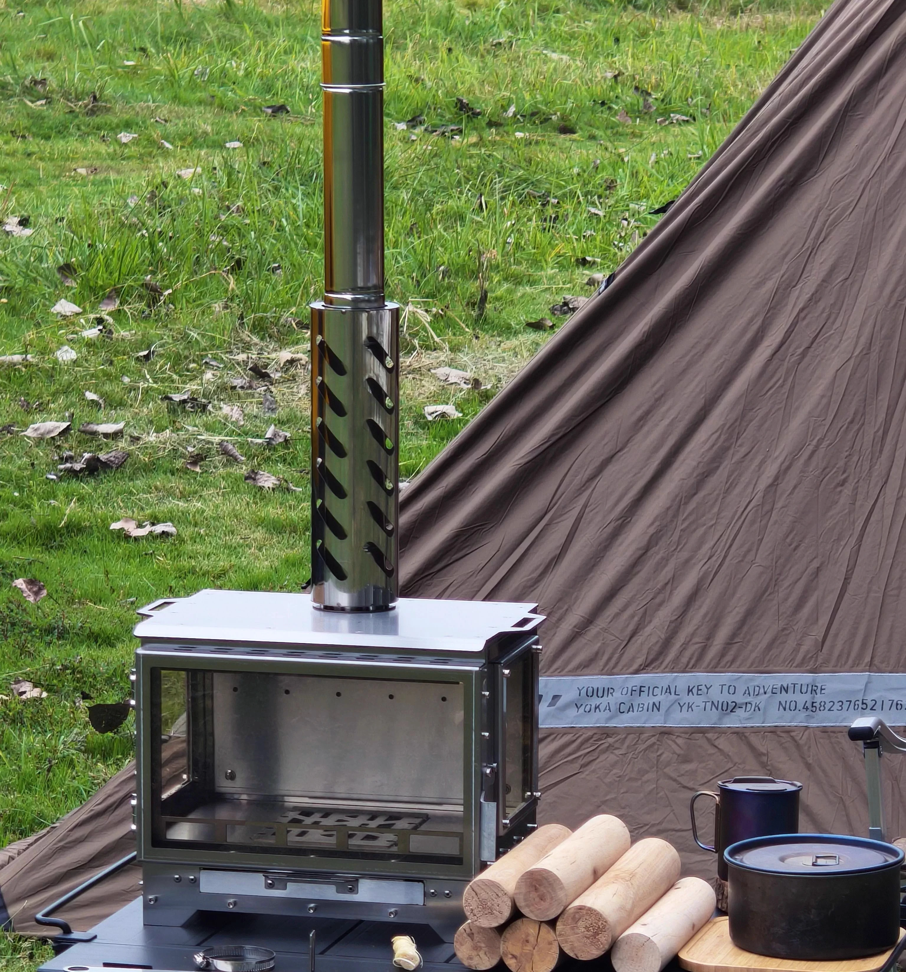 Portable Stainless Steel Tent Stove 2