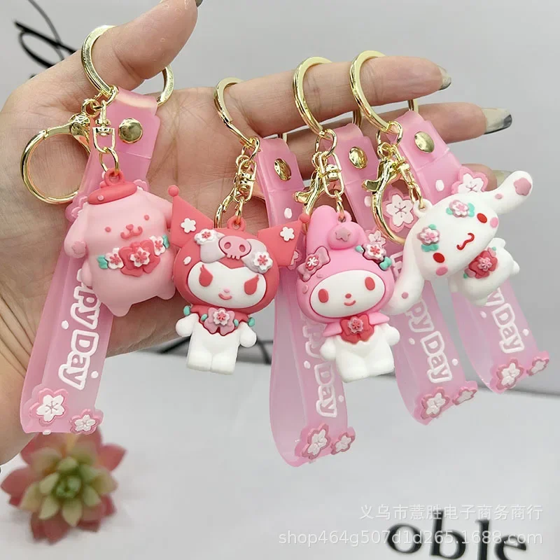 

Hello Kitty Silicone Keychain Sanrio Anime Kawaii Cinnamoroll My Melody Cute Cartoon Backpack Pendant Decoration Gifts for Girls