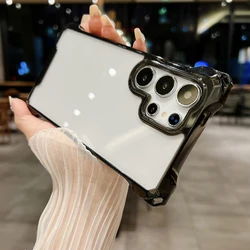 Premium Transparent Hard Acrylic Phone Case - Luxury Edition - A55 5G (Black)