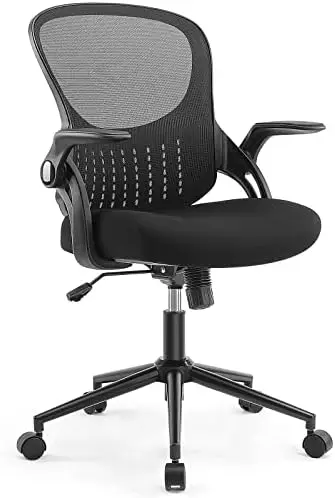 

Chair - Ergonomic Flip-up Arm Home Office Computer Swivel Desk Chair with Wide Seat, Thickened Seat Cushion, Widened Backrest, S