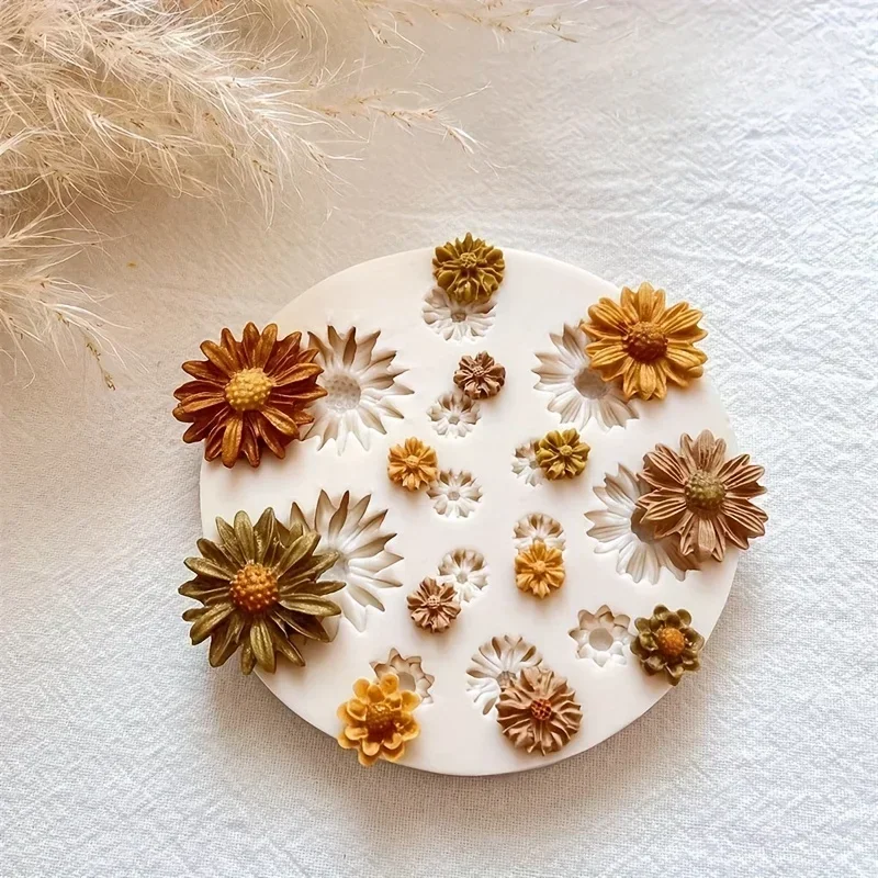 2pcs Flower Silicone Mold Bouquet Casting Mold DIY Decoration Chocolate Sugar Resin Candle 3D Mould Crafts Tools silicone mold