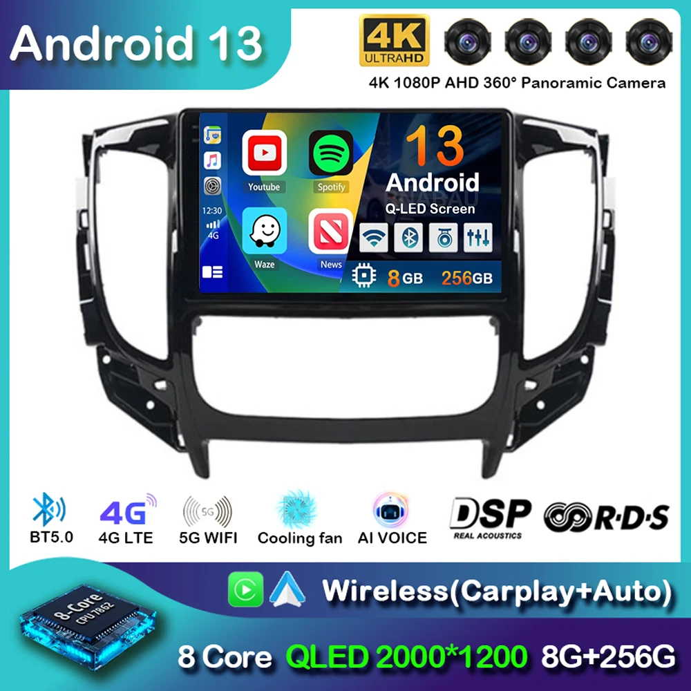 

Android 13 Carplay Car Radio For Mitsubishi Pajero Sport 3 L200 5 Triton 3 2015 2016 2017 2018 2019 Multimedia Video Player GPS