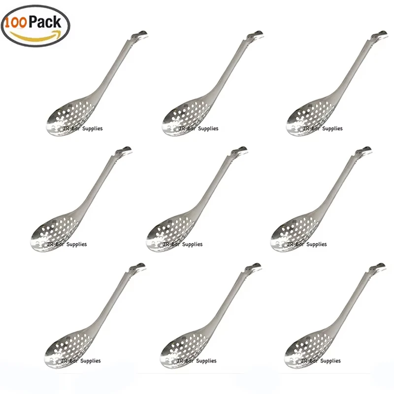 100PCS Molecular Mixologist Slotted Bar Spoon Pack of 100