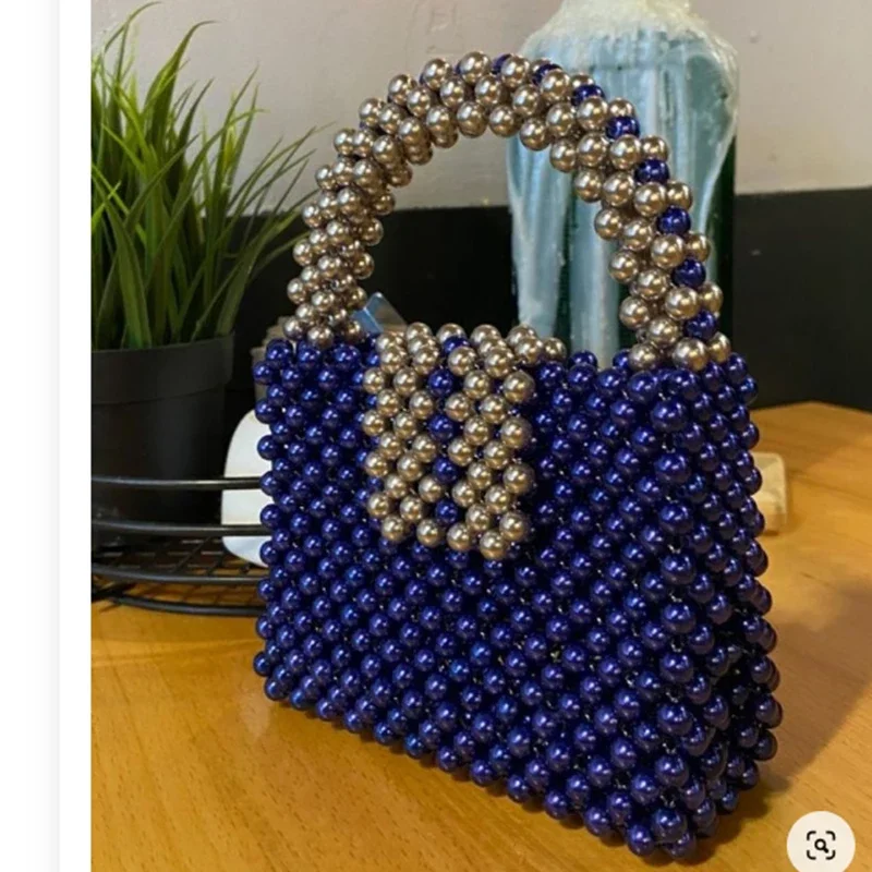 

Summer Luxury Banquet Bags High Quality Beaded Splicing Handbags for Women 2024 New Fashion Custom Handmade Beaded Women's Bag