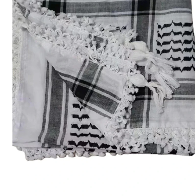 Lightweight Adult Jacquard Pattern Scarf Multi-purpose Headscarf Adjustable Religious Scarf Outdoor Sunproof Headwrap