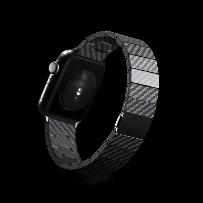 

Ремешок из углеродного волокна для Apple Watch Band 44 мм 40 мм 45 мм 41 мм 42 49 мм, легкий звеньевой браслет для iWatch Series 5 6 SE 7 8 9 ultra 2