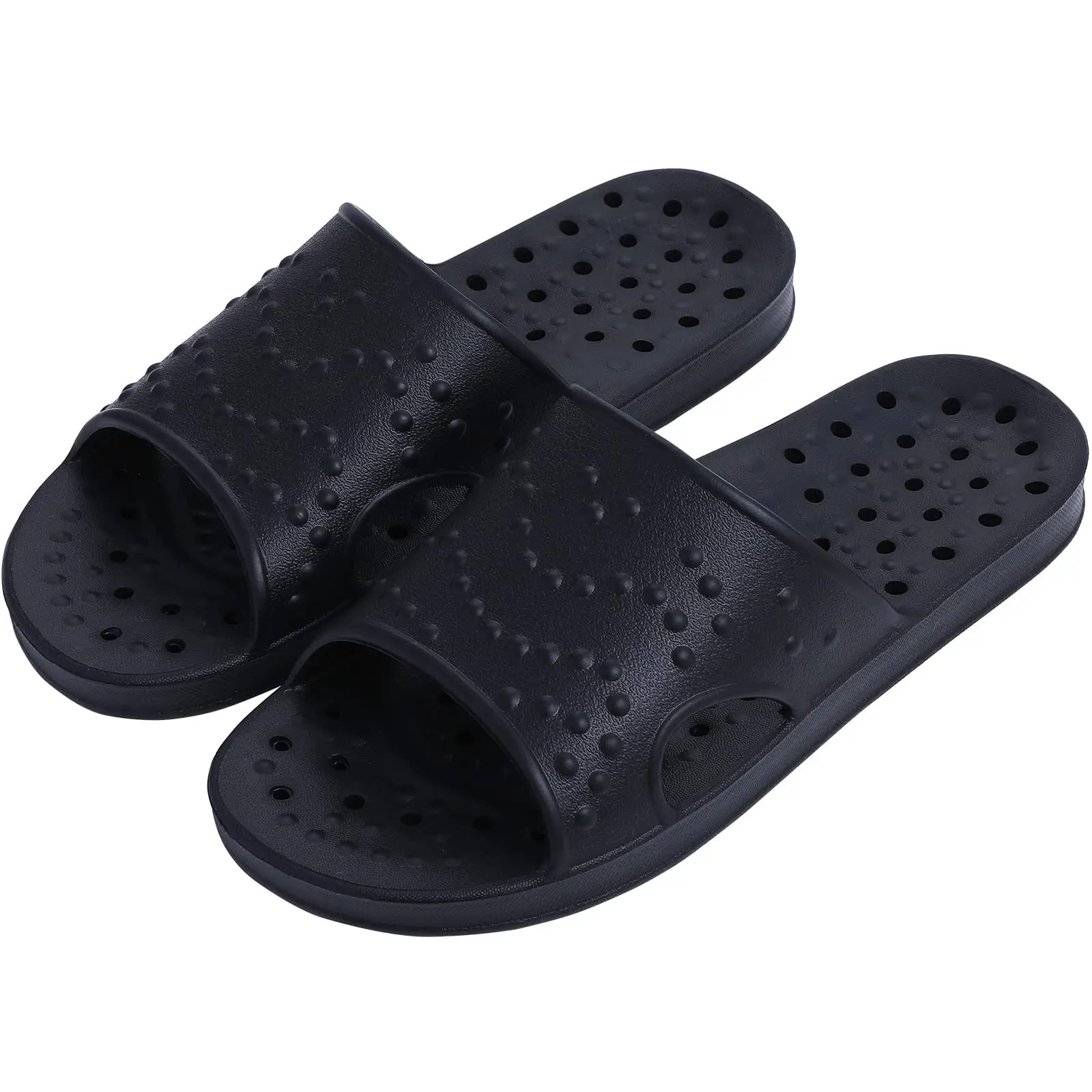 Shevalues Schnelltrocknende Duschpantoffeln für Damen und Herren, rutschfeste Indoor-Slides, weiche Sommer-Badezimmerpantoffeln mit Fußgewölbestütze – Detail 6