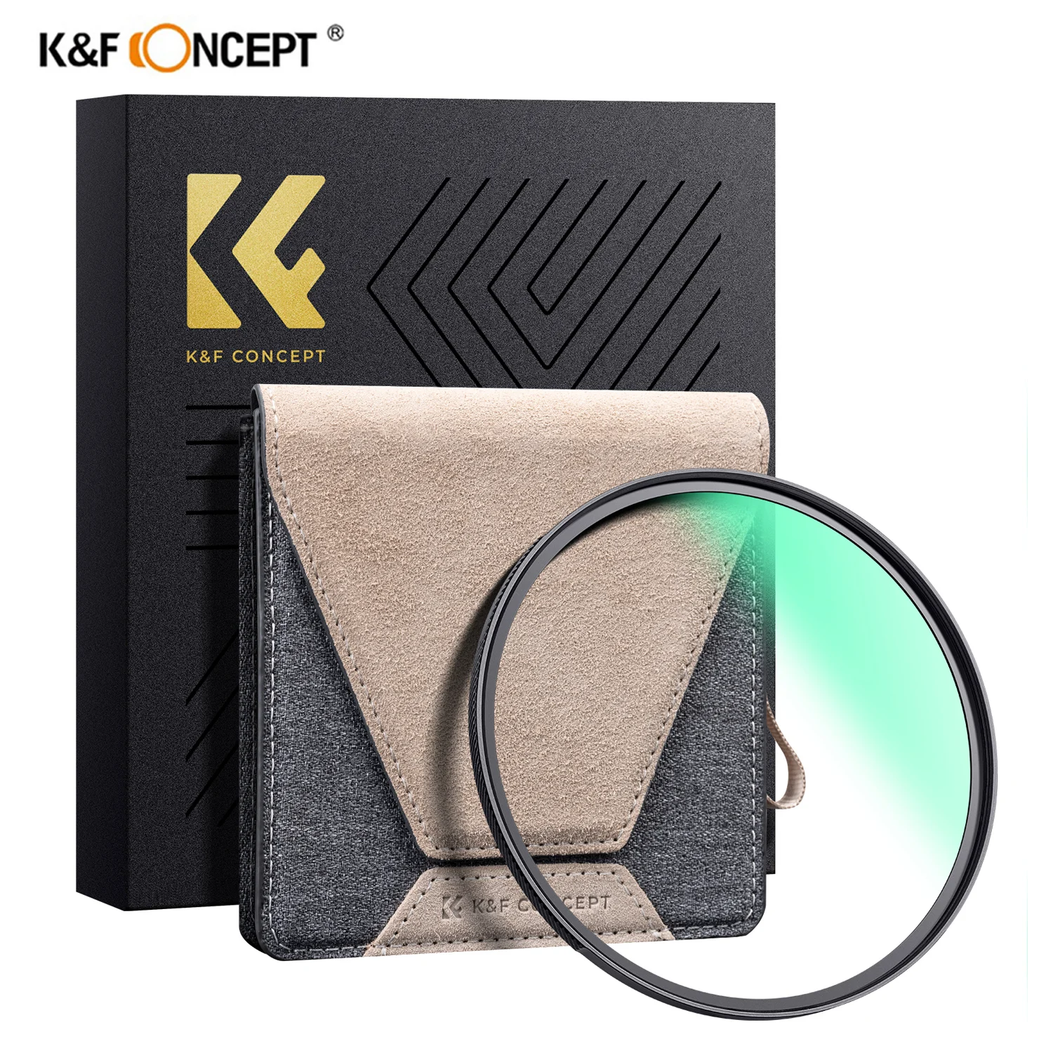 

K&F Concept Nano-X Pro Series MCUV Filter Brass Frame 36-Layer Water Dust Scratch Proof Coatings With Leather Storage Bag