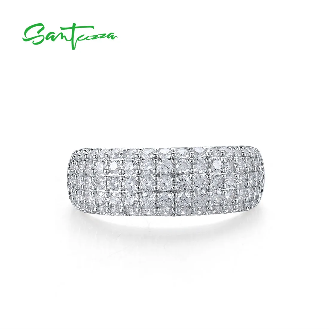 【SANKUANZ】SILVER BOLD RING SANTUZZA Silver Bold Classic Rings For Women Pure 925