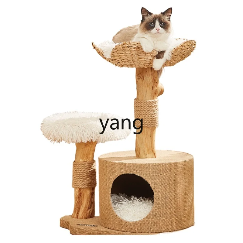 

CX Solid Wood Papyrus Cat Climbing Frame Sub-Nest Tree Integrated Trunk Does Not Cover an Area of Cat Climber in Summer