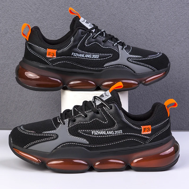 RUNSUN DAILY Men's Sneaker Fashion Walking Shoes Breathable Air Cushion Platform Tennis Shoes for Men