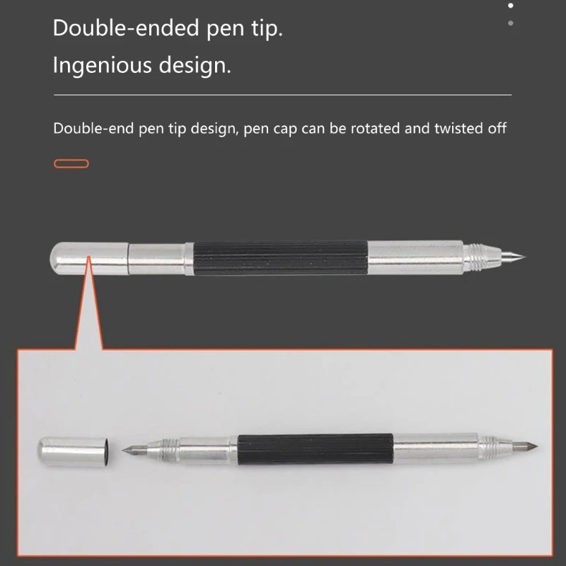 

Double End Tungsten Steel Tip Scriber Clip Pen Ceramics Glass Metal Construction Marking Tools Engraving Hand Tool
