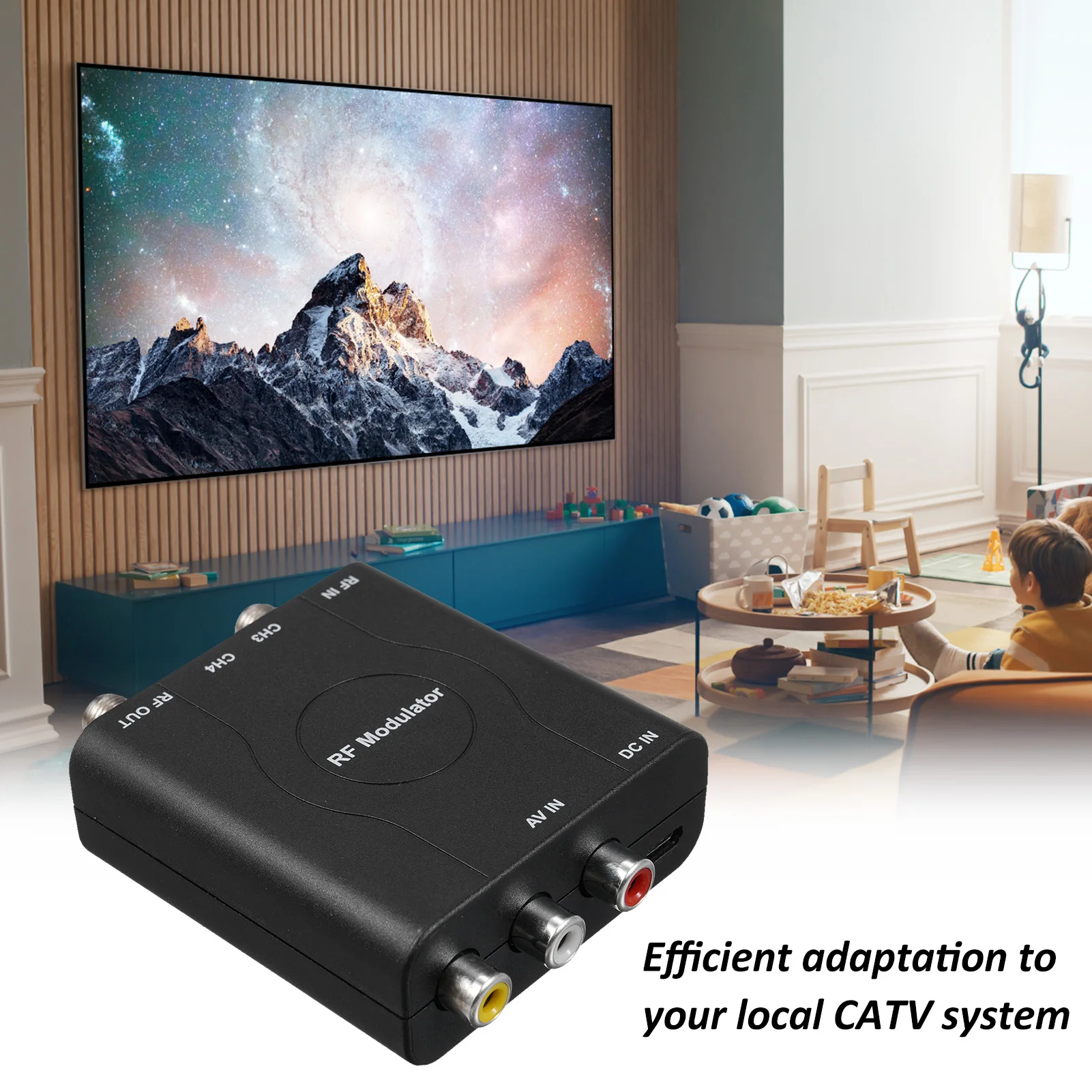 RF 아날로그 신호 변조기, AV-RF 변환기, NTSC CH3/CH4 채널 비디오 입력 어댑터, TV용 VHF 복조기 변환기