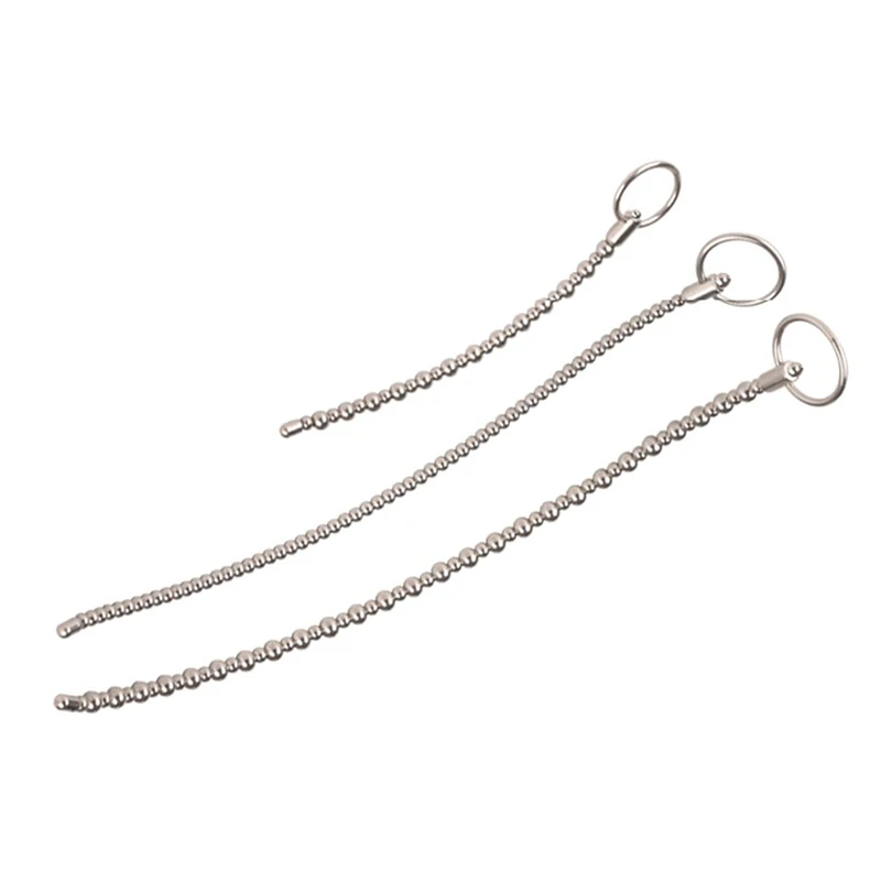 Raju Stainless Steel Urethra Pull Beads Horse Eye Stick Massager SM Urethral Catheter Metal Penis Plug Male Adult Stimulator penis sex toys