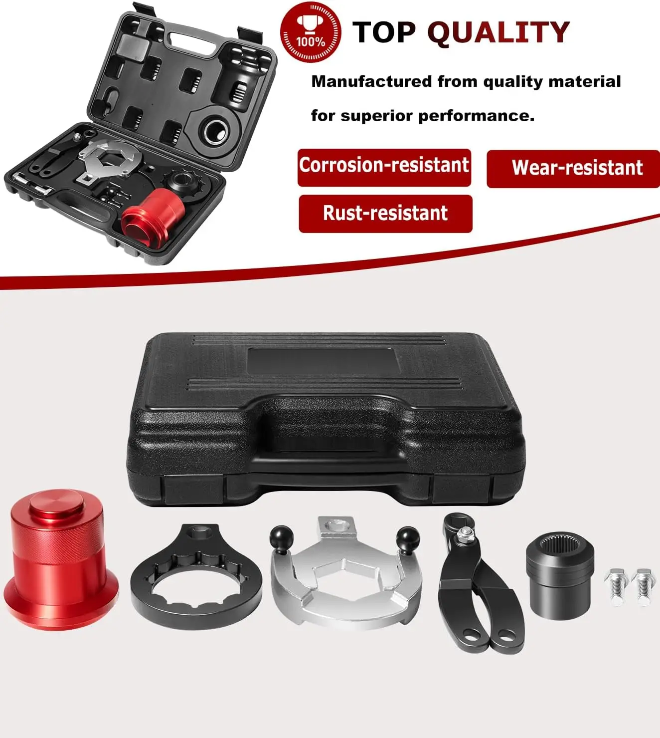 Rear Drive Axle Differential Installer Remover Tool Kit Compatible with BMW X3 X5 X6 RWD 4WD E70 E90 E91 E92, with Carrying Case rear drive axle tool kit