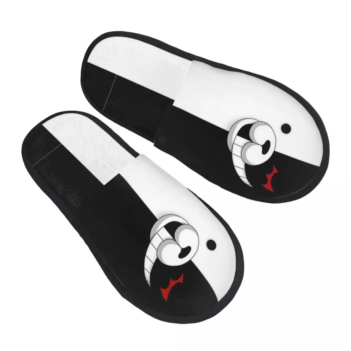 

Winter House Slippers Simple Monokuma Merch Household Fur Slippers Slides Living Room Cozy Anti-skid Slides