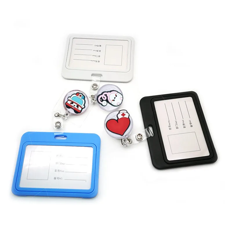 

1PCS Women Men Business Credit Cards Bank ID Card Cover New Transparent Student Bus Card Retractable Pull Badge Holder