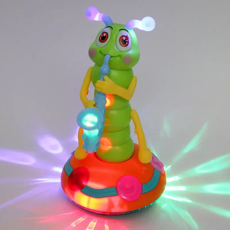 Electric Dancing Caterpillar Toy Children's Street Stall Toys Musical Twisted Bug Hot Sale Of The Season Hot Sale Cross-Border T