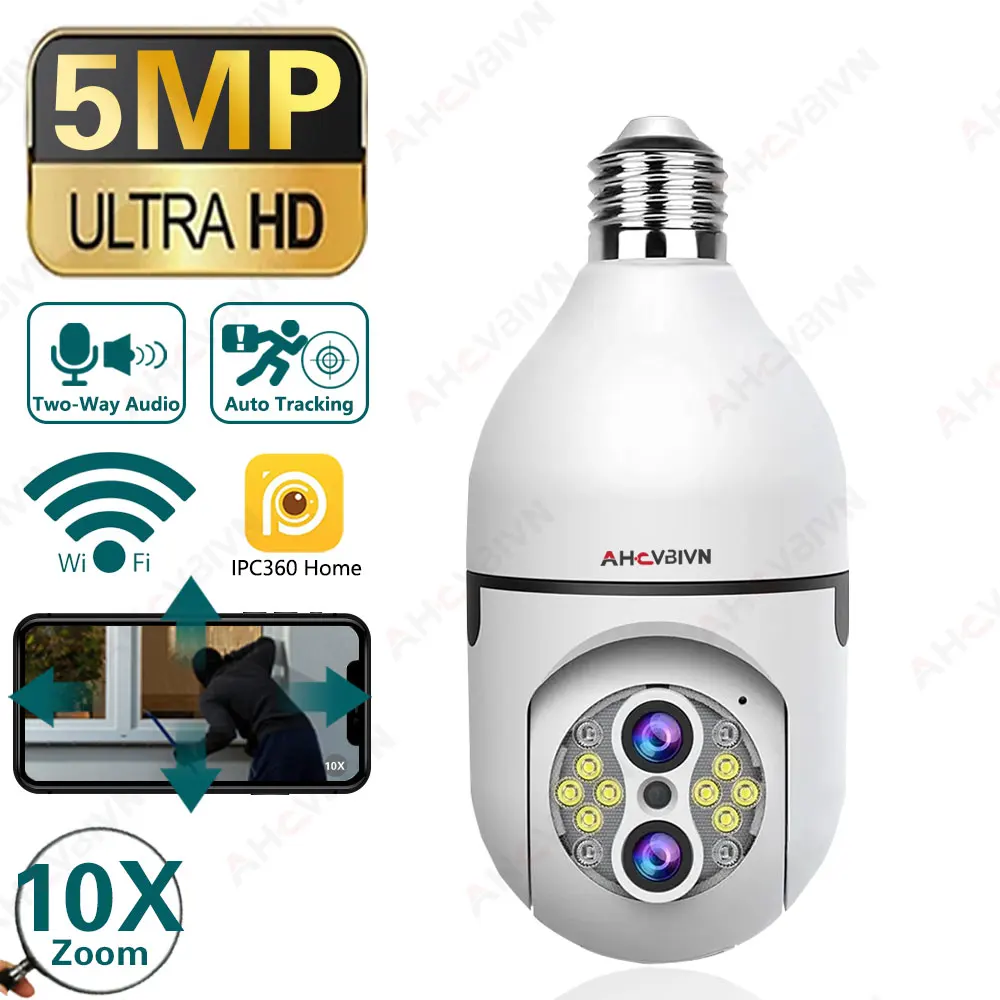 5MP10XDigitalZoomDualLensE27BulbCameraWIFIAutoTrackingIPCameraMotionDetection.jpg