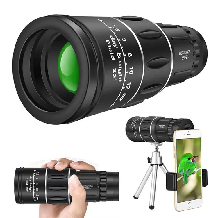 

Portable Zoom 16x52 Long Range HD 8000M Telescope Folding Long Distance Powerful Telescope for Hunting Outdoor Camping Travel